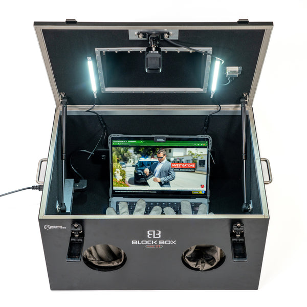 Mission Darkness™ BlockBox Lab XL With Mounted Camera and Tablet