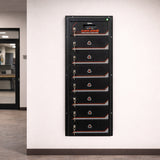 Blocker Locker in a room with a police department entrance in the background