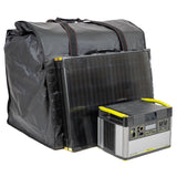 Mission Darkness Dry Shield Revelation EMP Shield size comparison with solar panel and portable power station