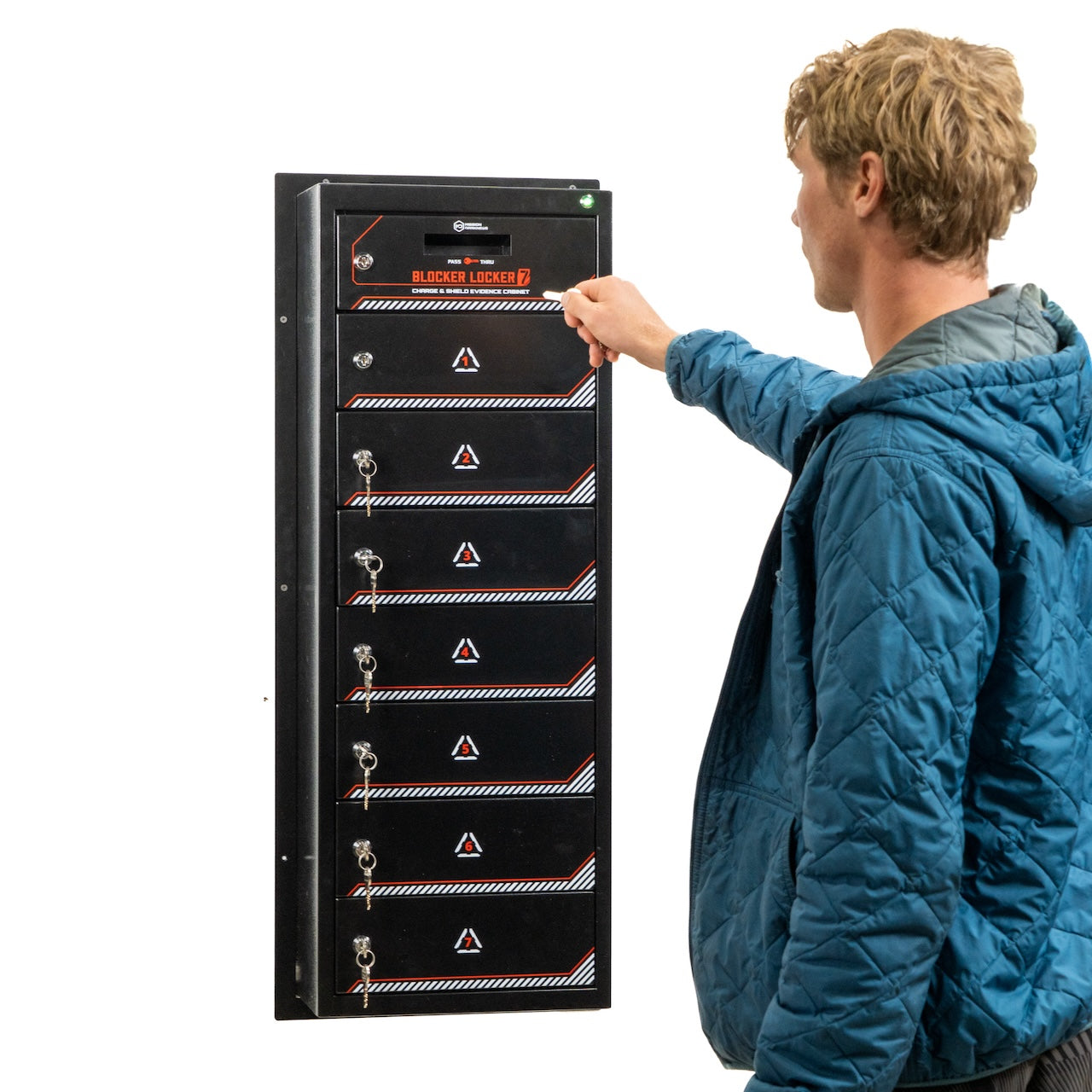 Mission Darkness Blocker Locker 7 Pass-Thru | Wall-Mounted Faraday