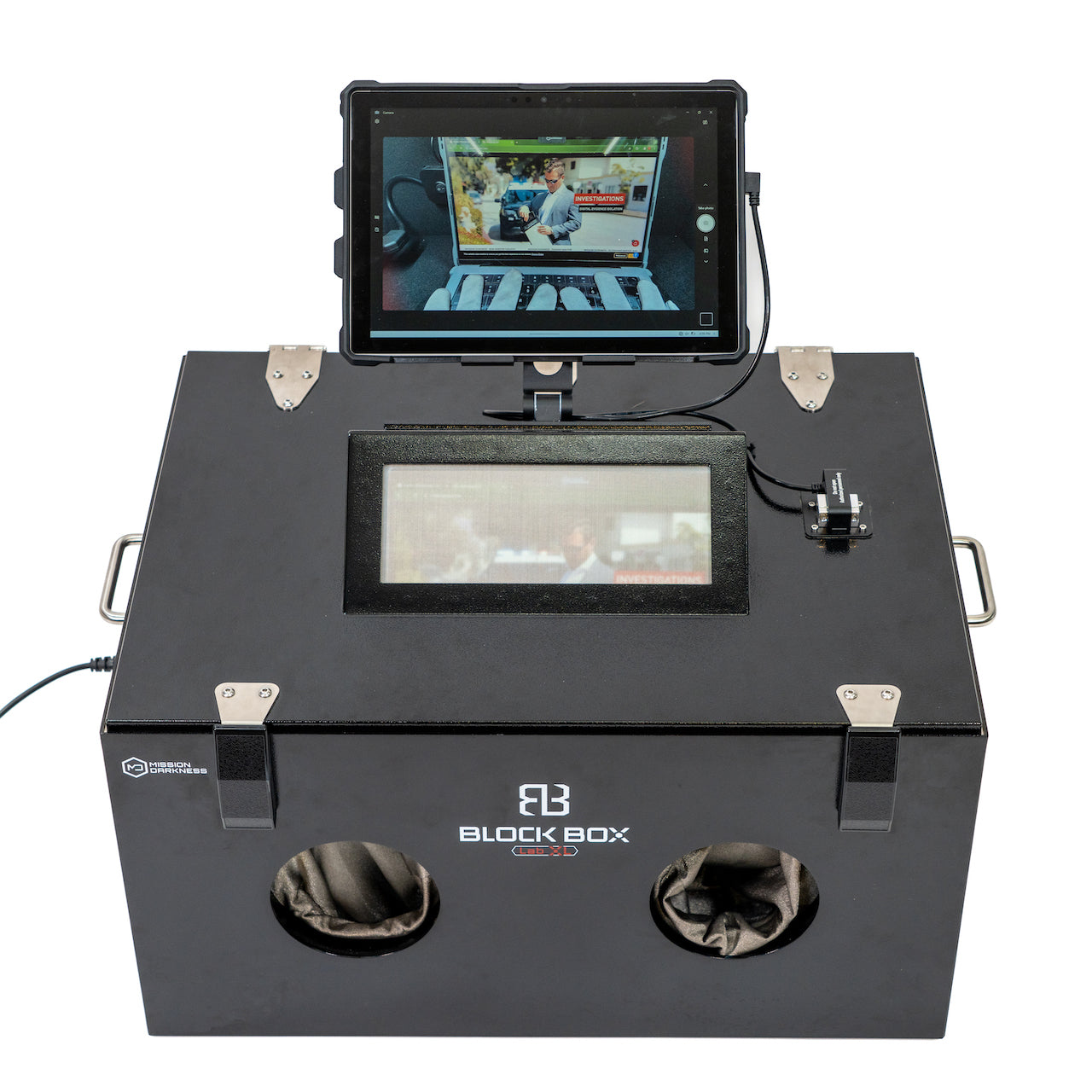 Mission Darkness™ BlockBox Lab XL With Mounted Camera and Tablet