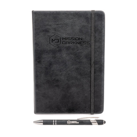Mission Darkness™ Executive Notebook & Stylus Pen Set