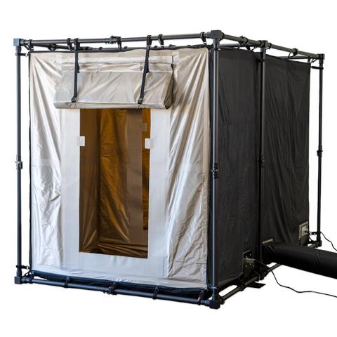 Mission Darkness CYBERCYLENT Faraday Tent With Vestibule Showing Interior Space and Divider