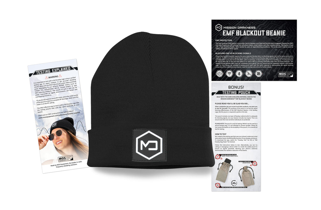 Blocking Hats Work EMF Blackout Beanie Anti-Radiation Hat