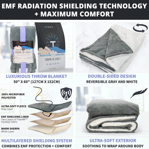 Faraday Protection Anti-Radiation Blanket Protective 5G EMF Blankets Larger  Size 