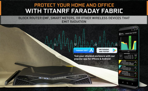 Mission Darkness TitanRF Faraday Fabric Panel - Military Grade Fabric  Blocks RF Signals (WiFi, Cell, Bluetooth, GPS, EMF) - Extra Large  Dimensions